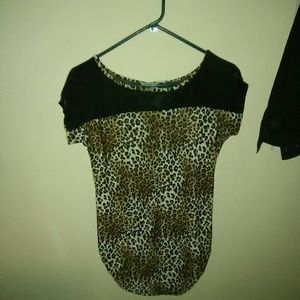 Leopard print top.